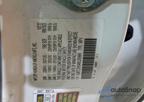 2021 Acura Rdx Technology z USA, uszkodzony, nr VIN 5J8TC2H54ML009886